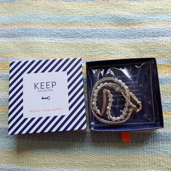 ⭐ KEEP Collective Double Beaded Engraved (Grateful) Bracelet - Picture 1 of 6